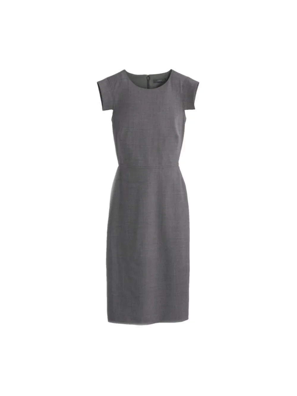 NWT J.Crew Resume Sheath in Heather Flannel Italian Stretch Wool Dress 4P $188